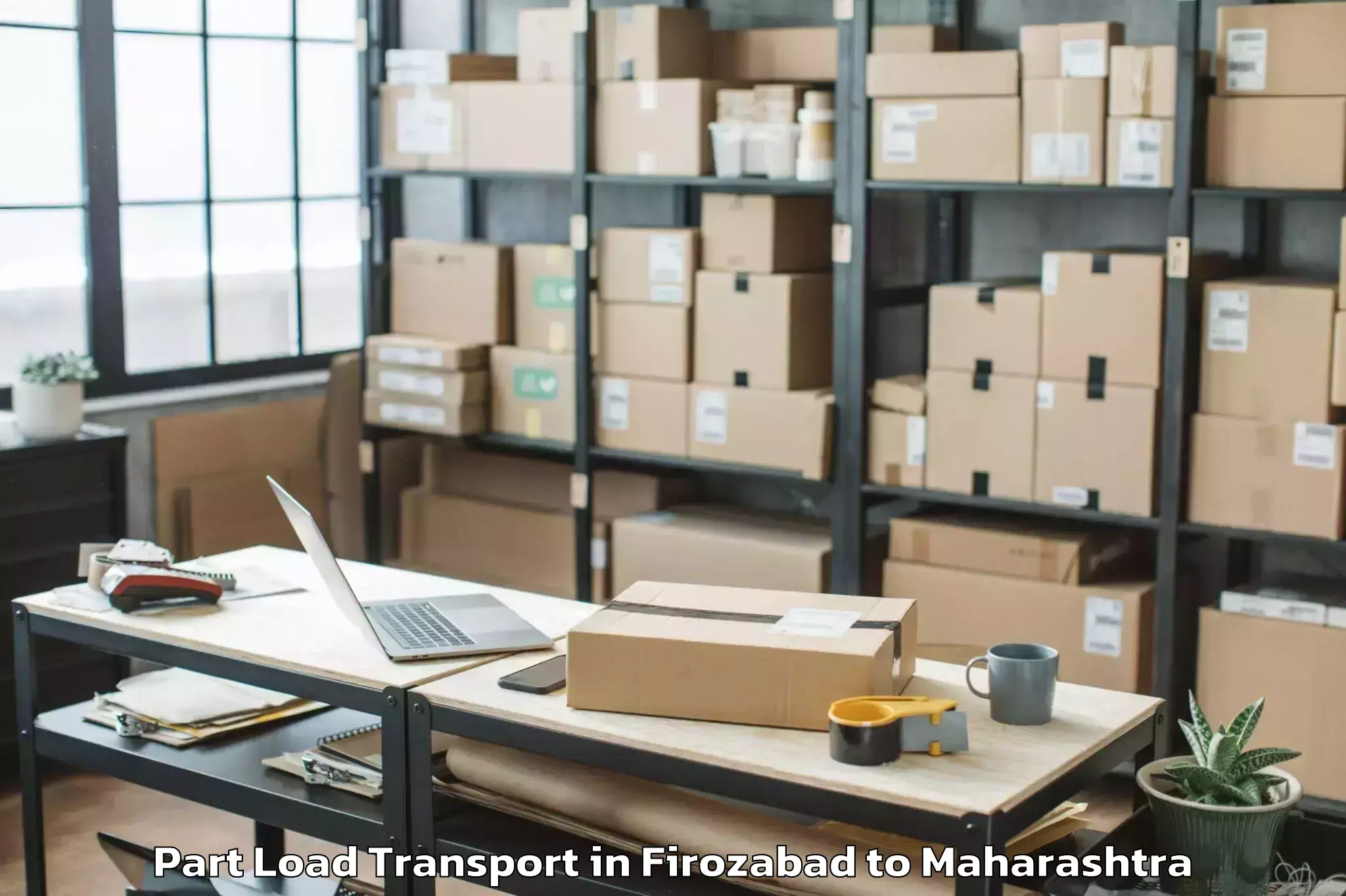 Book Firozabad to Mudkhed Part Load Transport